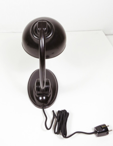 Bakelite lamp by Eric Kirkman Cole in chocolate-brown