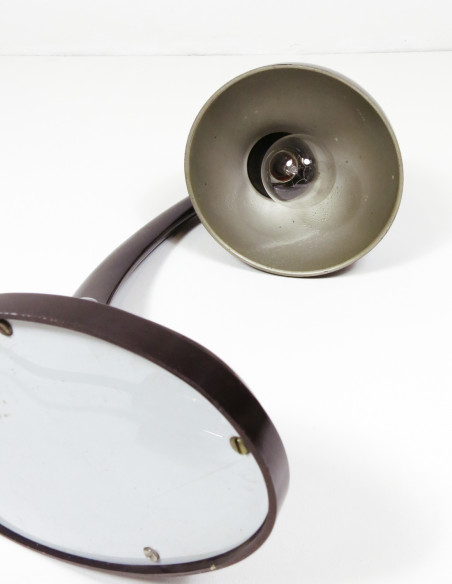 Bakelite lamp by Eric Kirkman Cole in chocolate-brown