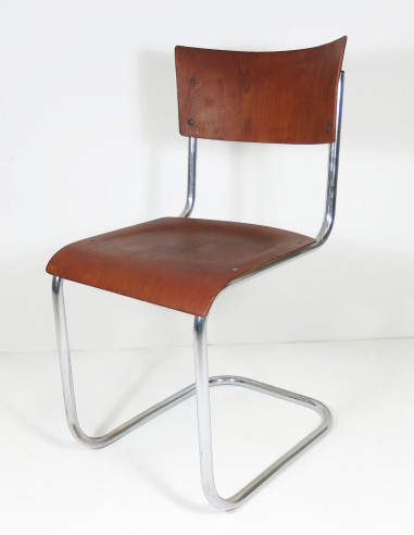 Tubular steel cantilever chair by Mart Stam