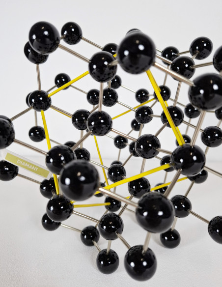 Vintage molecular model of a diamond, Czechoslovakia, 1950s