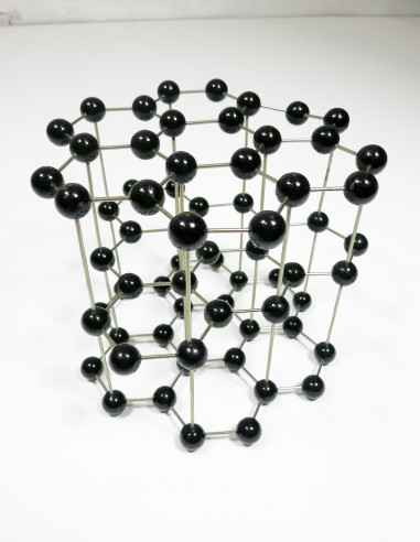 Vintage Molecular Model of a Graphite Crystal, Czechoslovakia, 1950s