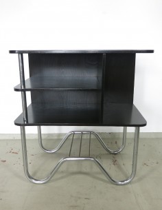 Radio table/shelf with chrome frame of Hynek Gottwald