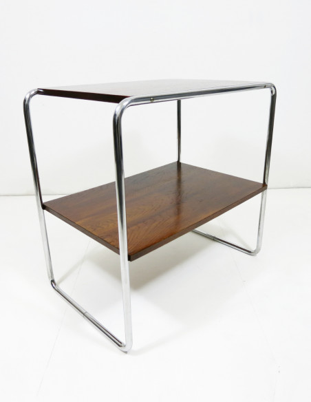 Beistelltisch mit Stahlrohrgestell von Marcel Breuer